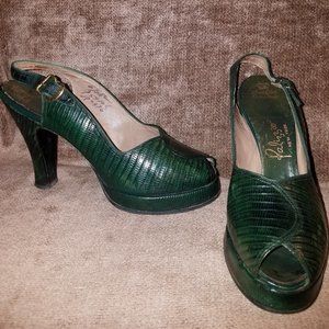 Vintage Palizzio Italian Made Shoes, Lizard